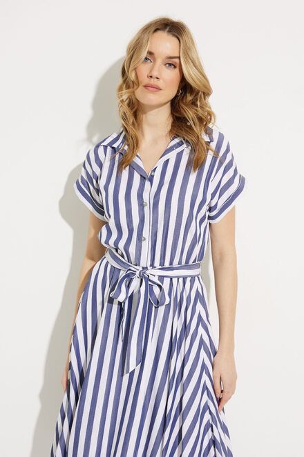 Striped Shirt Dress Style 232038. Blue/white. 3