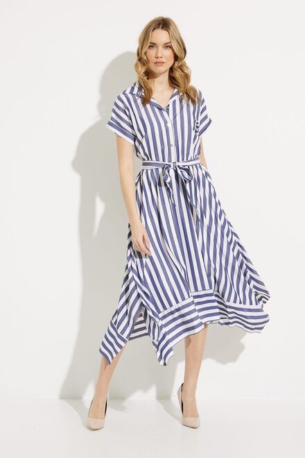 Striped Shirt Dress Style 232038. Blue/white. 5