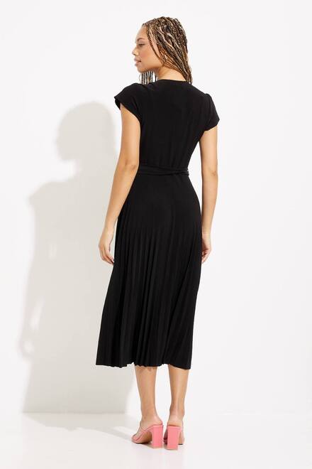 Knit Wrap Dress Style 232039. Black. 2