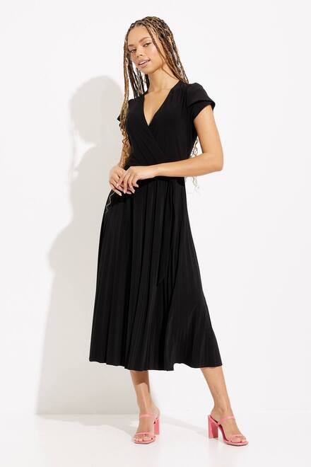 Knit Wrap Dress Style 232039. Black. 5