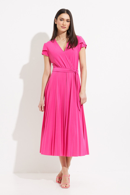 Knit Wrap Dress Style 232039. Dazzle pink
