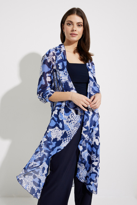 Kimono long mod&egrave;le 232089. Blue/vanilla. 4