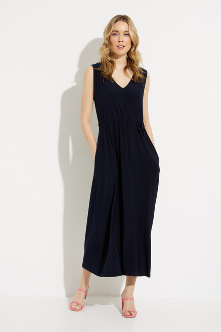 V-Neck Maxi Dress Style 232095. Midnight Blue. 5