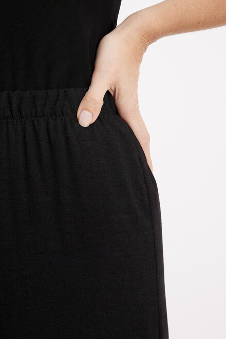 Stretchy Waist Wide Leg Pants Style 232105. Black. 4