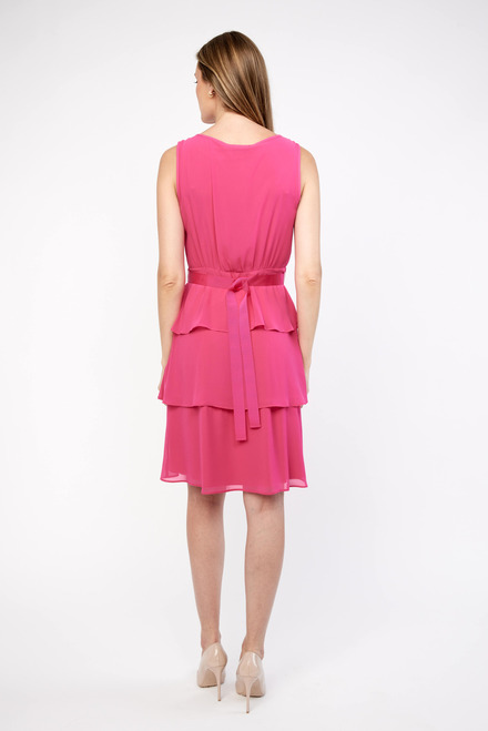 Chiffon Fit &amp; Flare Dress Style 232117. Dazzle Pink. 2