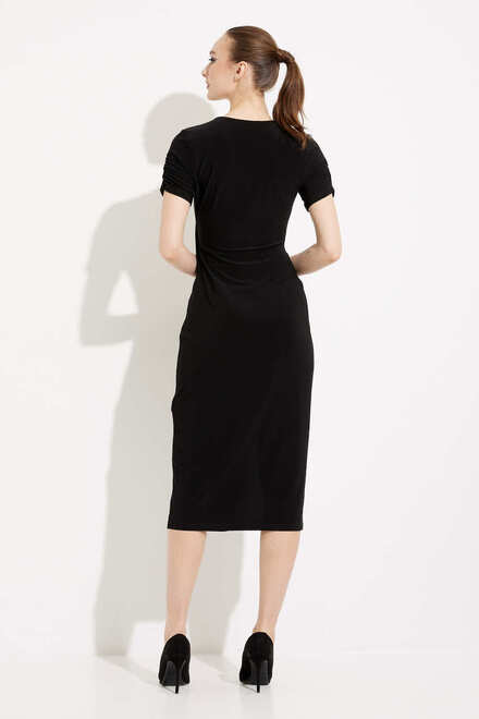 Wrap Front Dress Style 232120. Black. 5