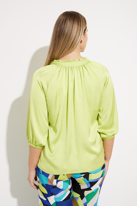 Ruffled Collar Blouse Style 232129. Exotic Lime. 2