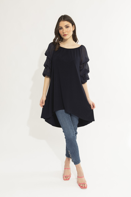 Cold Shoulder Tunic Style 232136. Midnight Blue