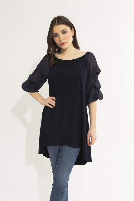 Cold Shoulder Tunic Style 232136. Midnight Blue. 2