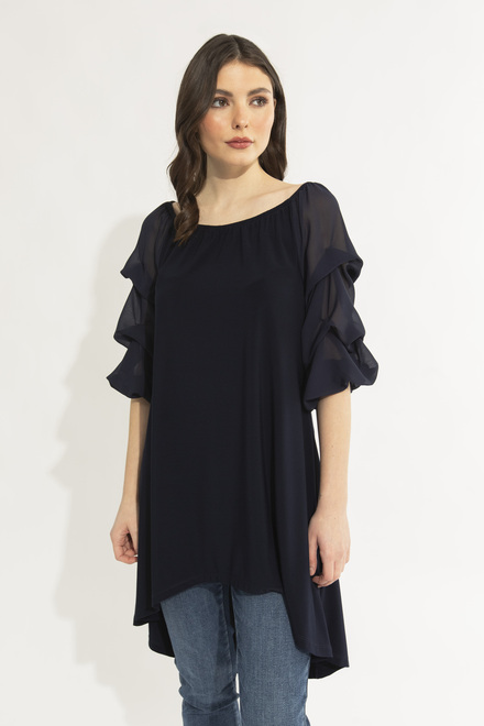 Cold Shoulder Tunic Style 232136. Midnight Blue. 3