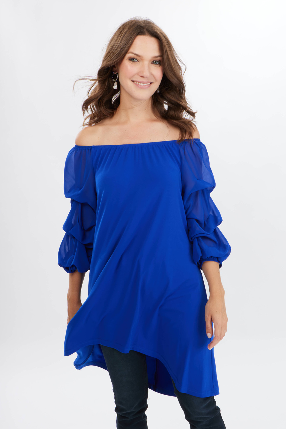 Cold Shoulder Tunic Style 232136. Royal Sapphire 163