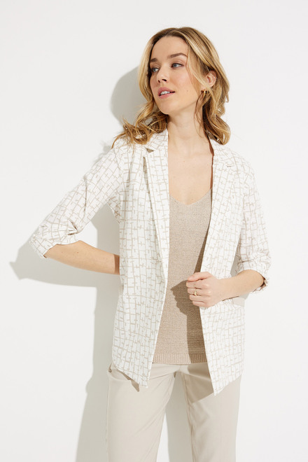 Printed Open Front Blazer Style 232174
