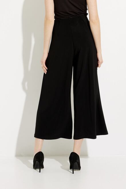 Belted Wide Leg Pants Style 232179. Black. 5