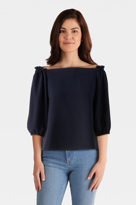 Off-Shoulder Loose Top Style 232181. Midnight Blue