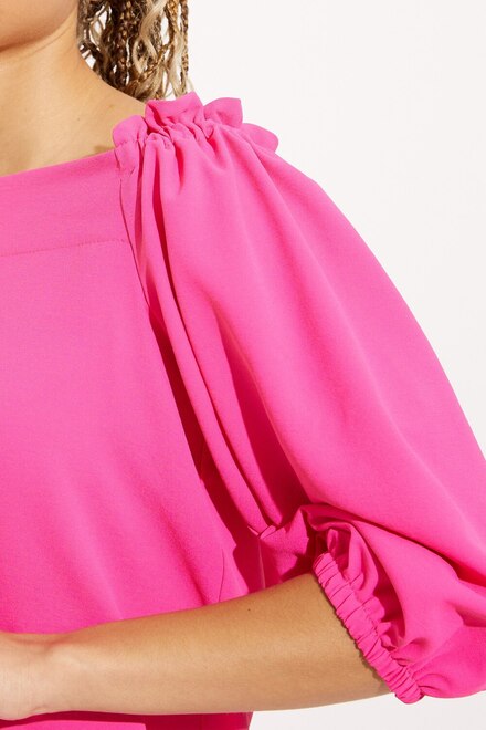 Off-Shoulder Loose Top Style 232181. Dazzle Pink. 4