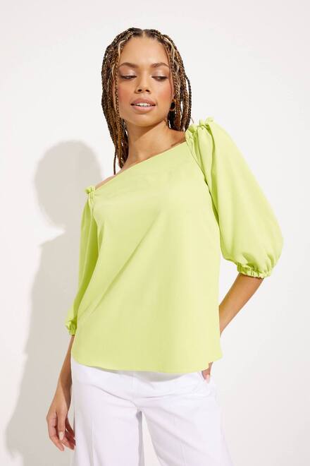Off-Shoulder Loose Top Style 232181. Exotic Lime. 3
