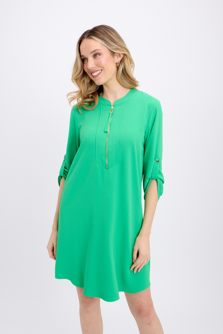 Decorative Zip Dress Style 232201. Island green