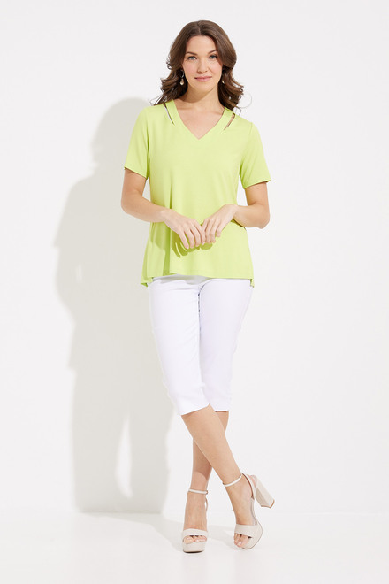 Cut-Out Neck Top Style 232219. Exotic Lime. 5