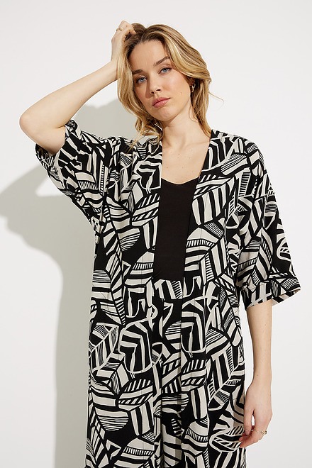 Palm Printed Cover-Up Style 232230. Black/moonstone. 4