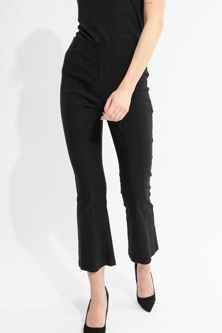 Pintuck Flared Pants Style 232233. Black. 3