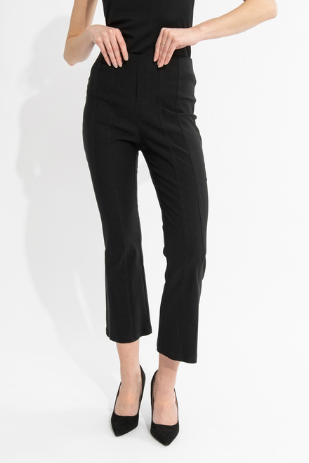 Pintuck Flared Pants Style 232233. Black. 4