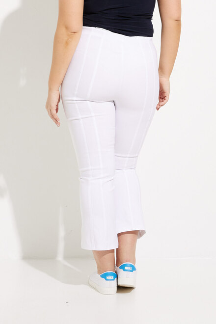 Pintuck Flared Pants Style 232233. White. 2