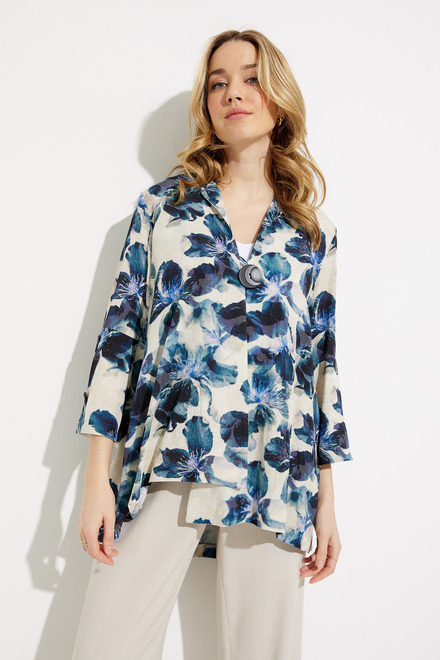 Floral Linen Shirt Style 232234