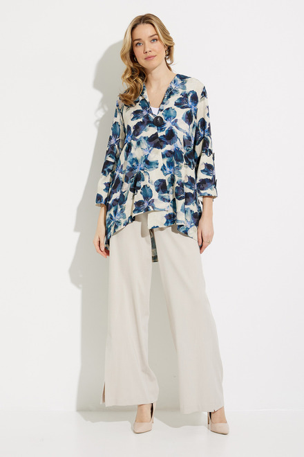 Floral Linen Shirt Style 232234. Beige/multi. 5