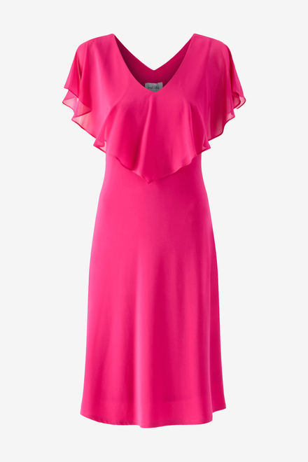 Chiffon Overlay Dress Style 232240. Dazzle Pink. 6