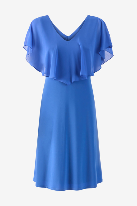 Chiffon Overlay Dress Style 232240. Blue Iris. 6