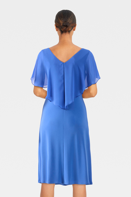 Chiffon Overlay Dress Style 232240. Blue Iris. 2