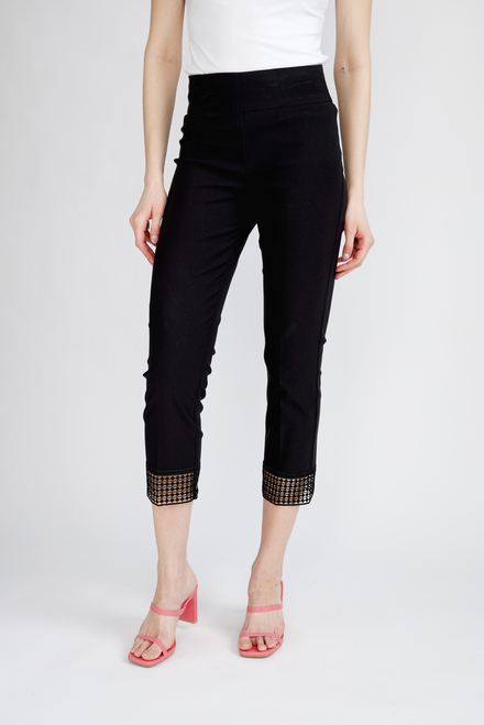 Lace Cuff Pants Style 232249. Black. 2