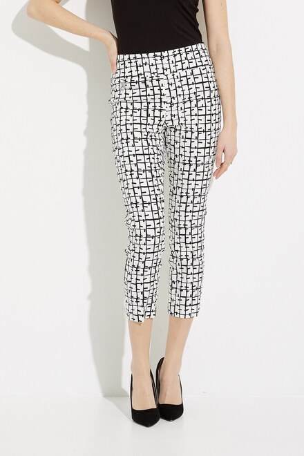 Abstract Print Cropped Pants Style 232261