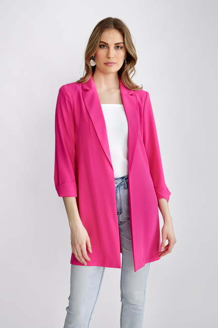 Long Line Blazer Style  Style 232275. Dazzle Pink. 4