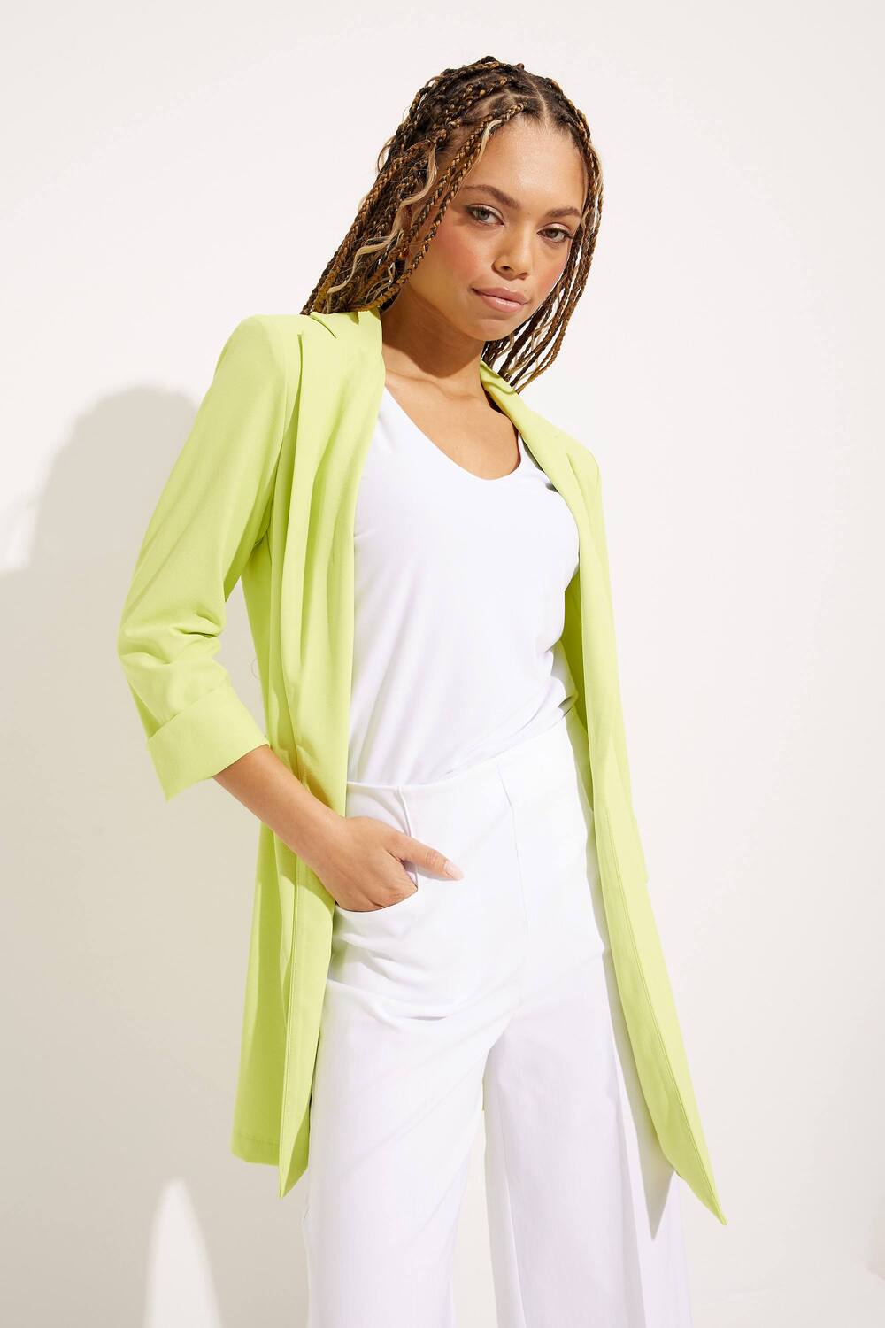 Long Line Blazer Style  Style 232275. Exotic Lime
