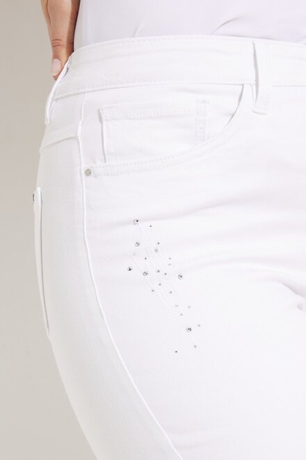 Embellished Detail Pants Style 232905. White. 4