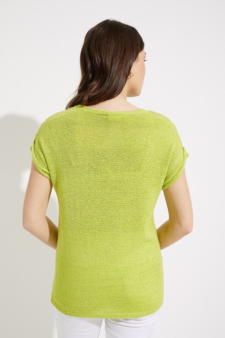 Short Sleeve Knit Top Style 232927. Exotic Lime. 2