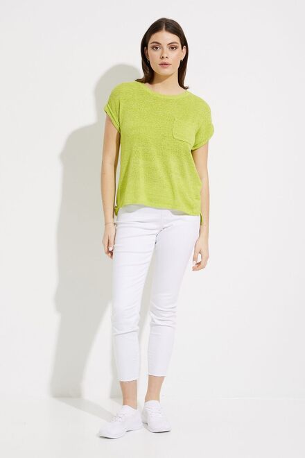 Short Sleeve Knit Top Style 232927. Exotic Lime. 5