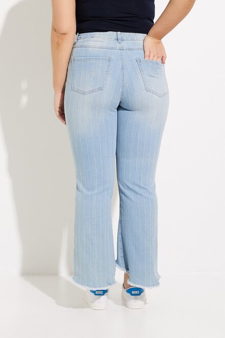 Striped Leg Jeans Style 232938. Blue/white. 2