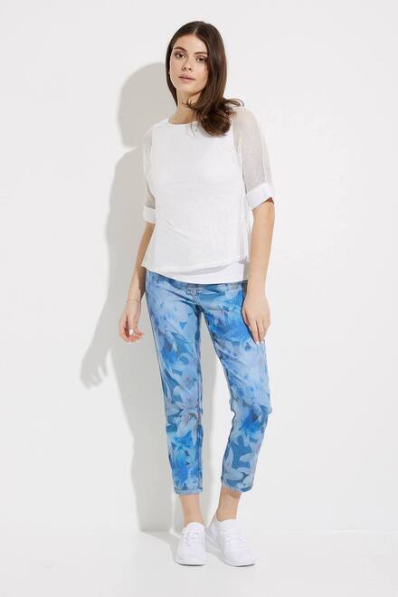 Reversible Floral Print Jeans Style 232939. Light Blue/multi. 5