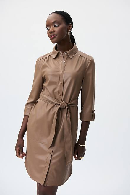 Joseph Ribkoff Leatherette Dress Style 221935