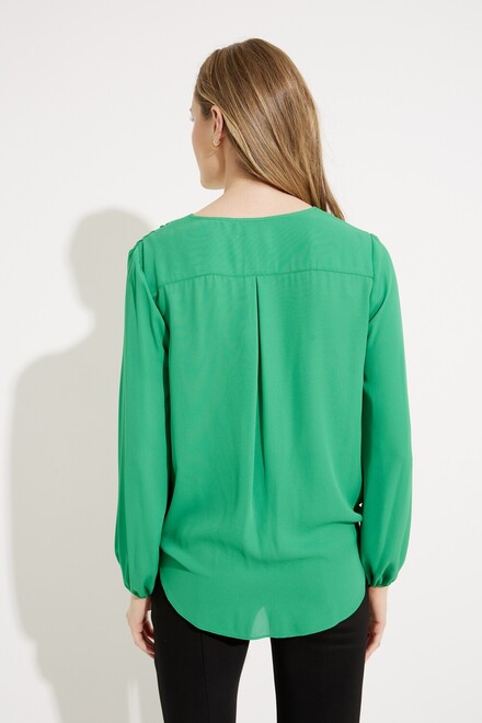 Tie-Front Blouse Style 231144. Foliage. 2