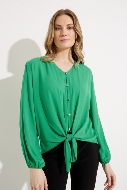 Tie-Front Blouse Style 231144. Foliage