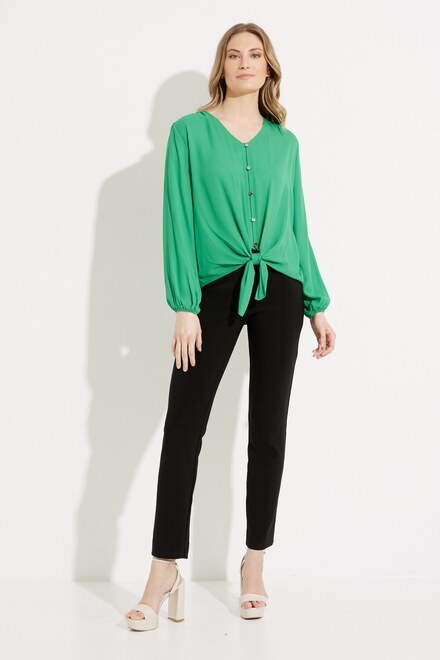 Tie-Front Blouse Style 231144. Foliage. 5
