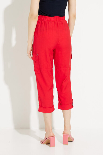 Stretch Waist Cargo Pants Style A41010. Red. 2