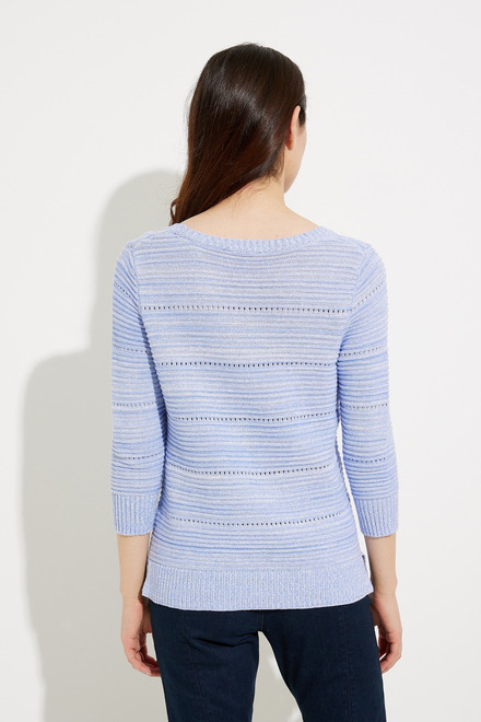 Cotton Knit Sweater Style A41020. Blue. 2
