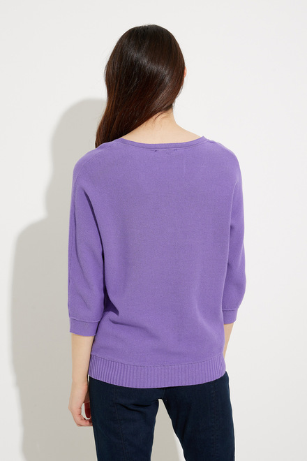 Knit Pocket Detail Pullover Style A41025. Purple. 2