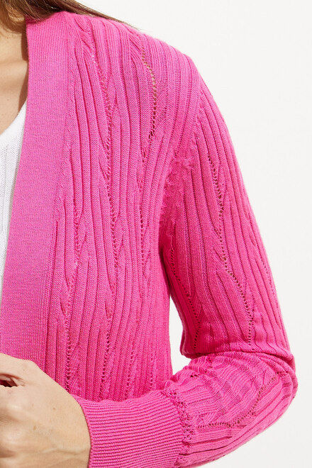 Stitch Knit Cardigan Style A41032 . Fuchsia. 3