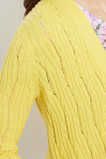 Stitch Knit Cardigan Style A41032 . Yellow. 2