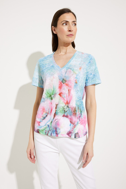 Floral Burnout T-Shirt Style A41038. As sample